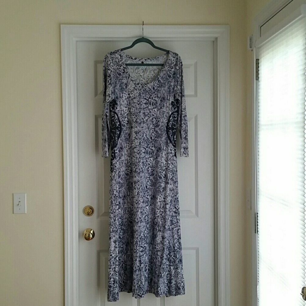 Soft Surroundings maxi dress with side detail